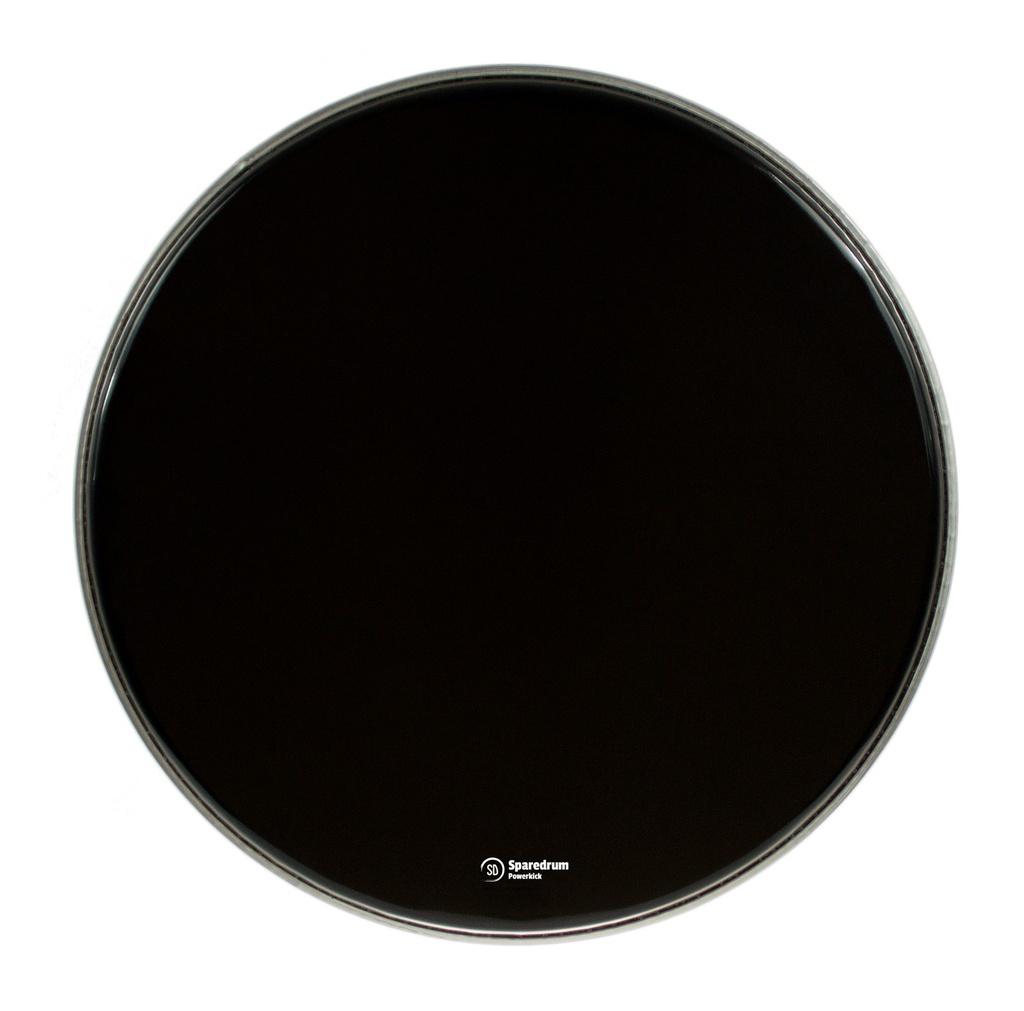 PK16DB-B - Peau GC 16" Powerkick Dark Black - 1 pli + muffler - 10 mil