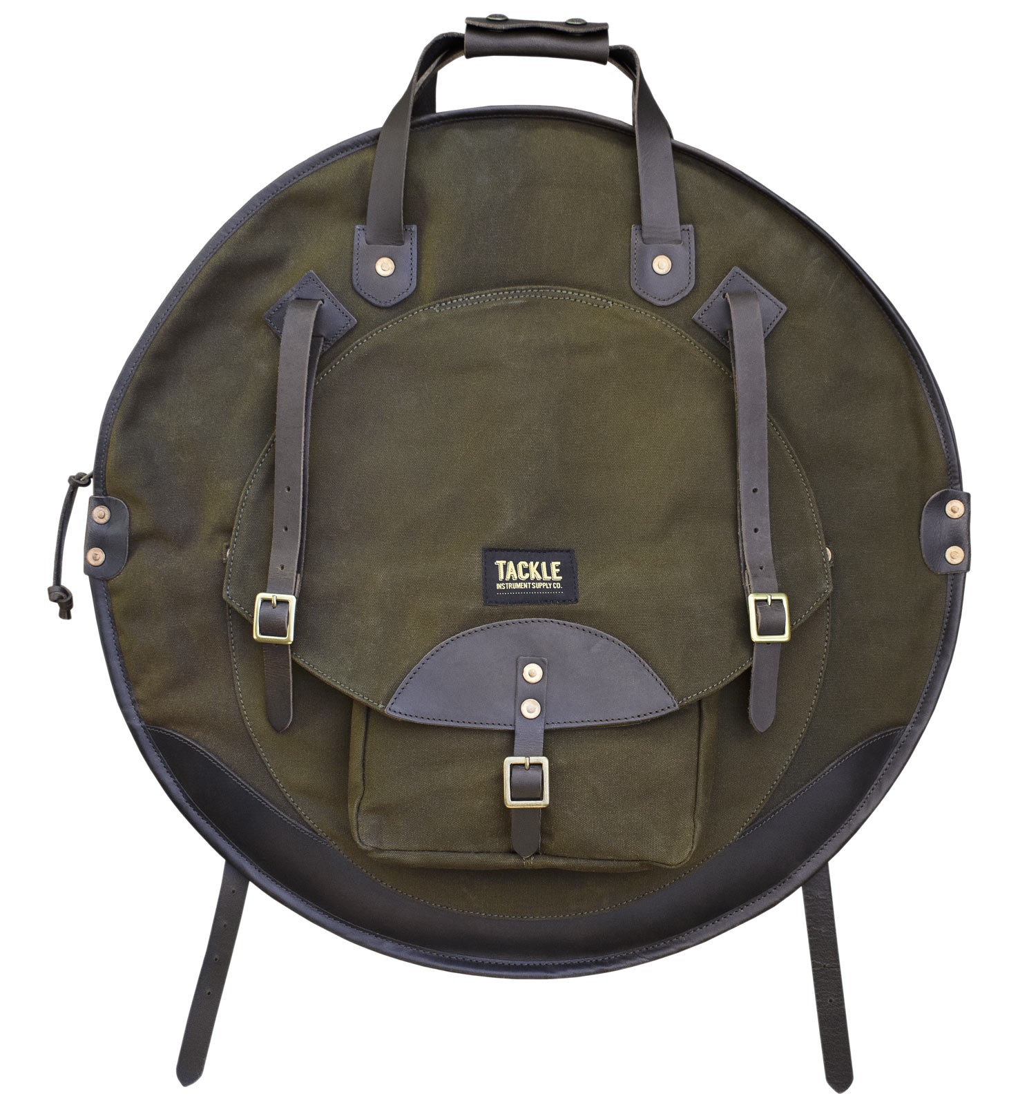 Sac Cymbales 22" Sac à Dos - Vert/Marron Foncé