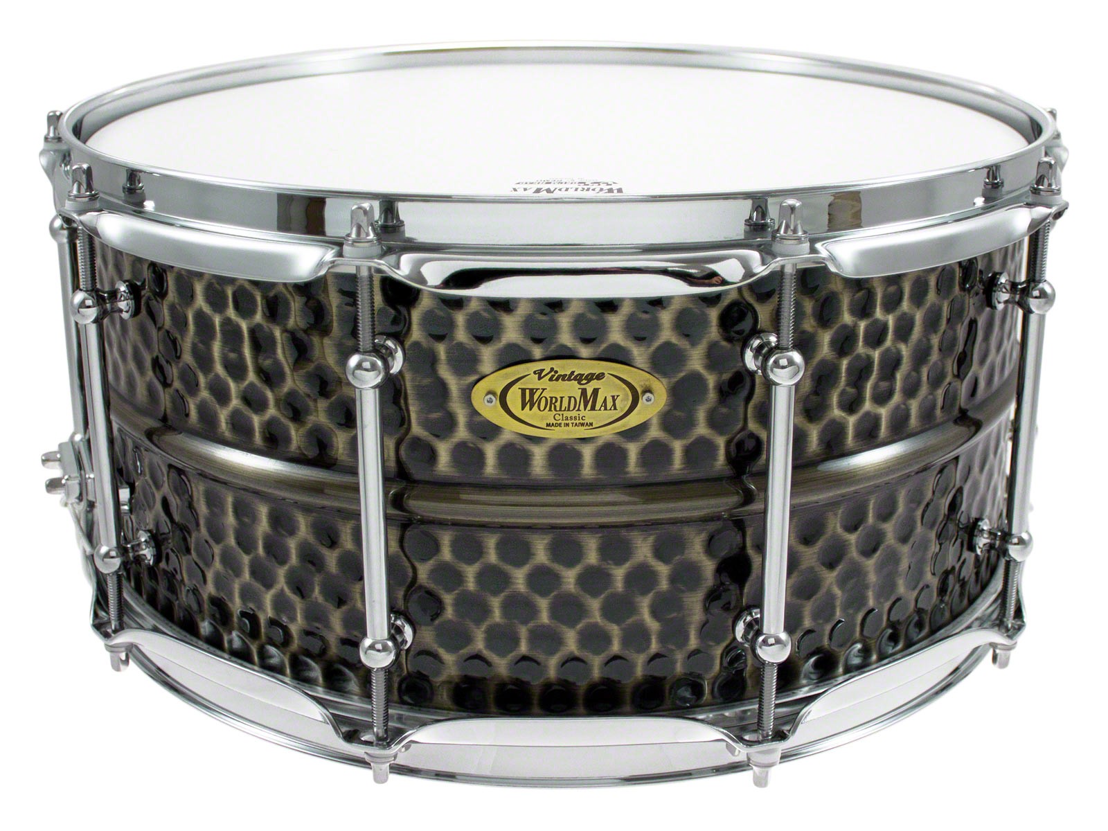 BKH-6514SH - Caisse Claire Black Dawg 14" x 6.5" - Fût Laiton Martelé