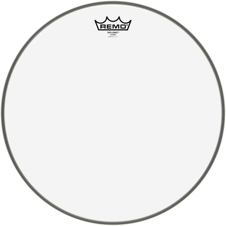 Peau Diplomat Transparente 15" pour Tom/ Caisse claire/ Tom sur pieds