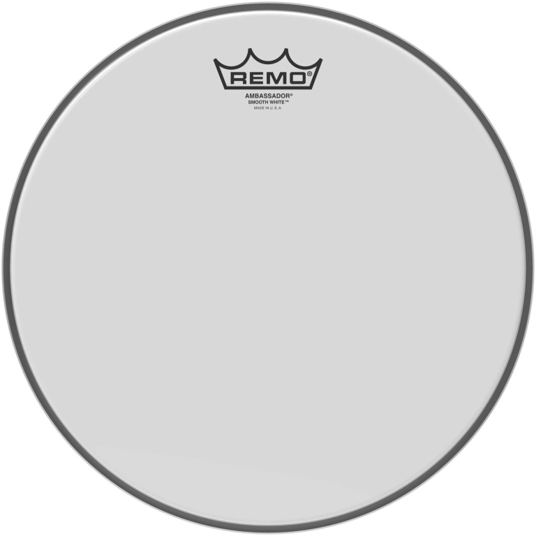 Peau Ambassador blanc lisse 12" pour tom/ Caisse claire