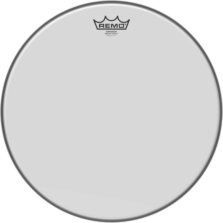 Peau Emperor blanc lisse 15" pour Tom/ Caisse claire/ Tom sur pieds