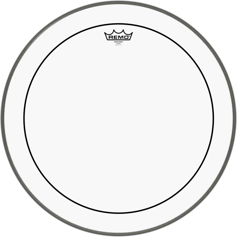 Peau Pinstripe transparente 20" pour Grosse caisse