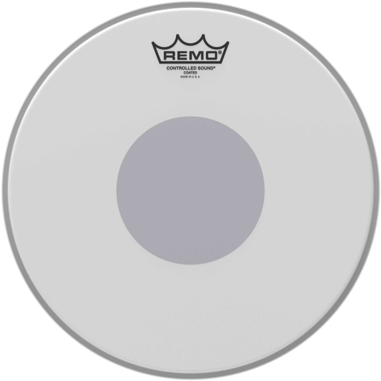 Peau de frappe CS sablée 12" + rond noir en-dessous