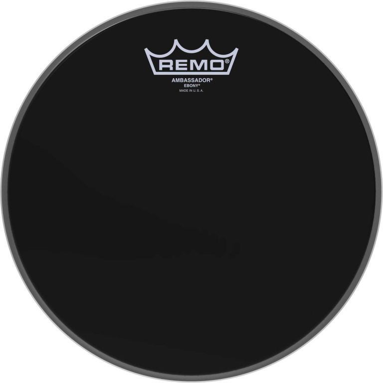 Peau Ebony Ambassador 10" pour Tom/ Caisse claire