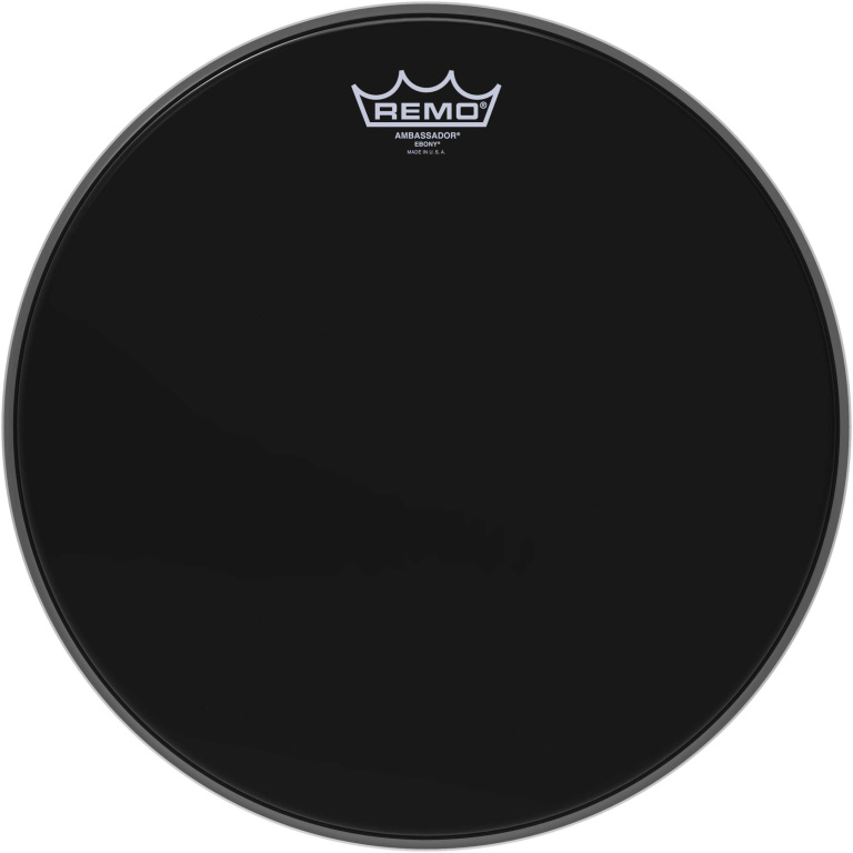 Peau Ebony Ambassador 14" pour Tom/ Caisse claire/ Tom sur pieds