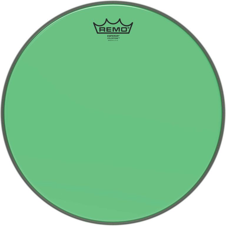 Peau de frappe Emperor Colortone, vert, 14"
