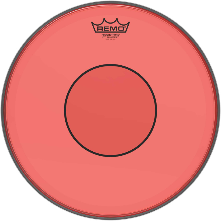 Peau de frappe Powerstroke 77 Colortone pour caisse claire, rouge, 14"