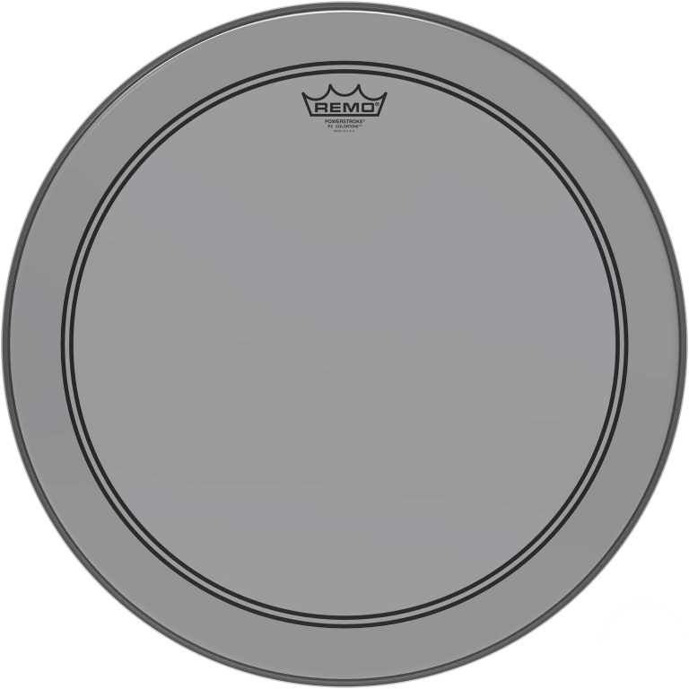 Peau de frappe Powerstroke 3 Colortone pour grosse caisse, smoke, 18"