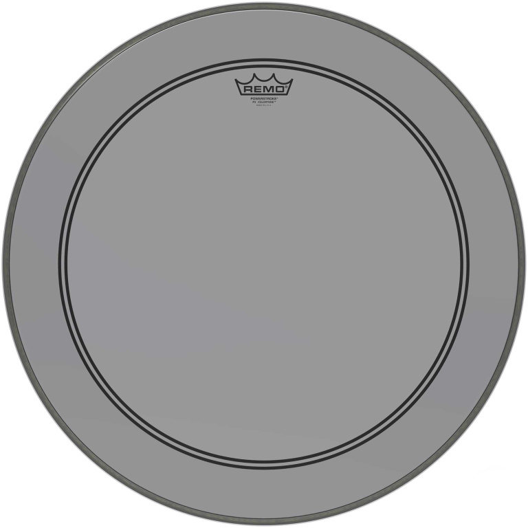 Peau de frappe Powerstroke 3 Colortone pour grosse caisse, smoke, 22"