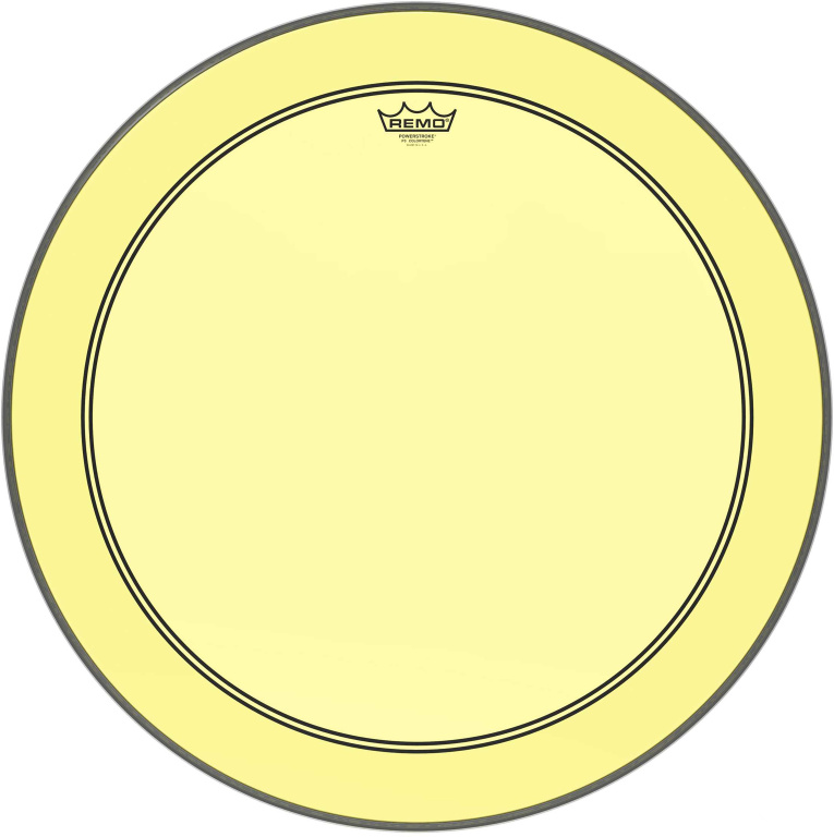 Peau de frappe Powerstroke 3 Colortone pour grosse caisse, jaune, 26"