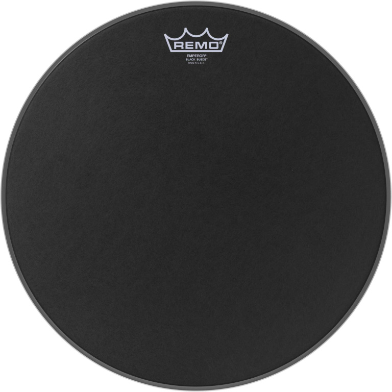 Peau Black Suede Emperor 15" pour Tom/ Caisse claire/ Tom sur pieds