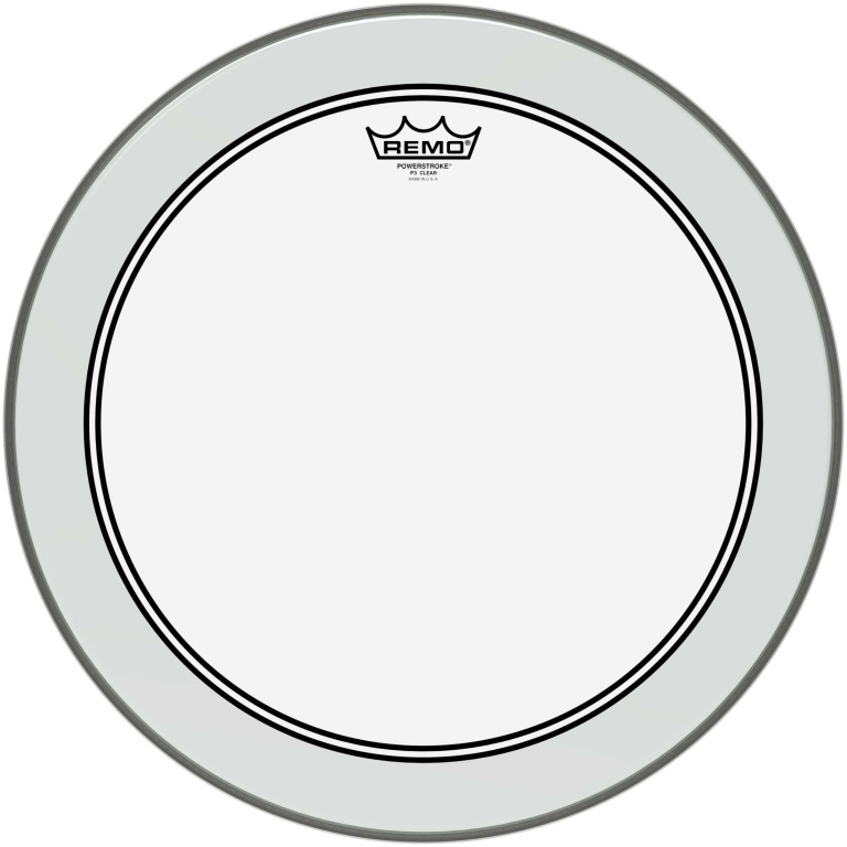 Peau Powerstroke 3 Ambassador transparente 18" pour Tom sur pieds