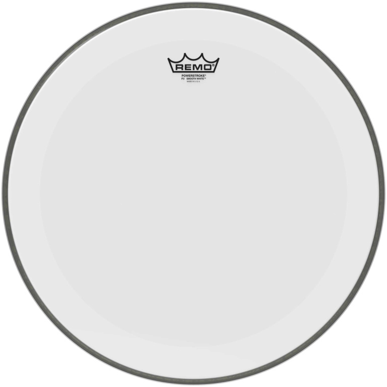 Peau Powerstroke 3 blanc lisse 18" pour grosse caisse
