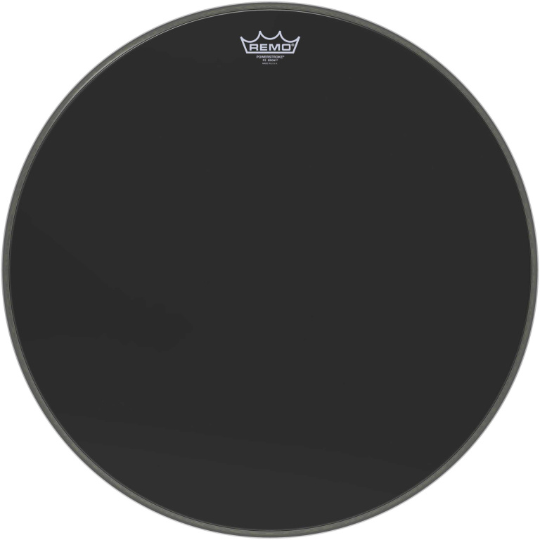 Peau Powerstroke 3 Ebony 22" + renfort pour grosse caisse
