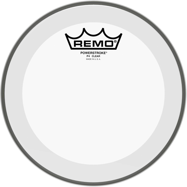 Peau Powerstroke 4 transparente 08" avec double pli pour Tom
