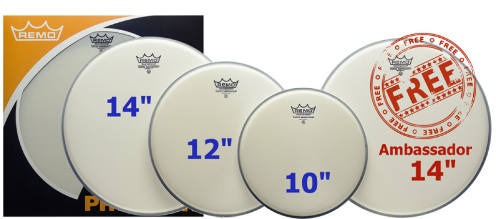 ProPack (Ambassador sablée 10", 12", 14" + BA-0114-00 14" gratuite)