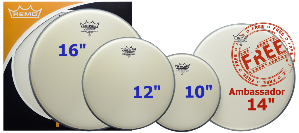 Pro Pack (Ambassador sablée 10", 12", 16" + Ambassador sablée 14" gratuite)