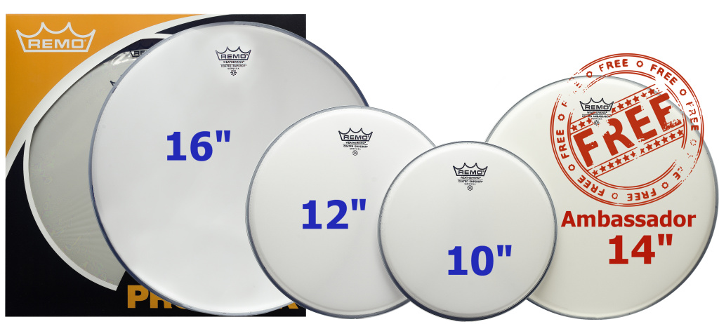 Pro Pack (Emperor sablée 10", 12", 16" + Ambassador sablée 14" gratuite)