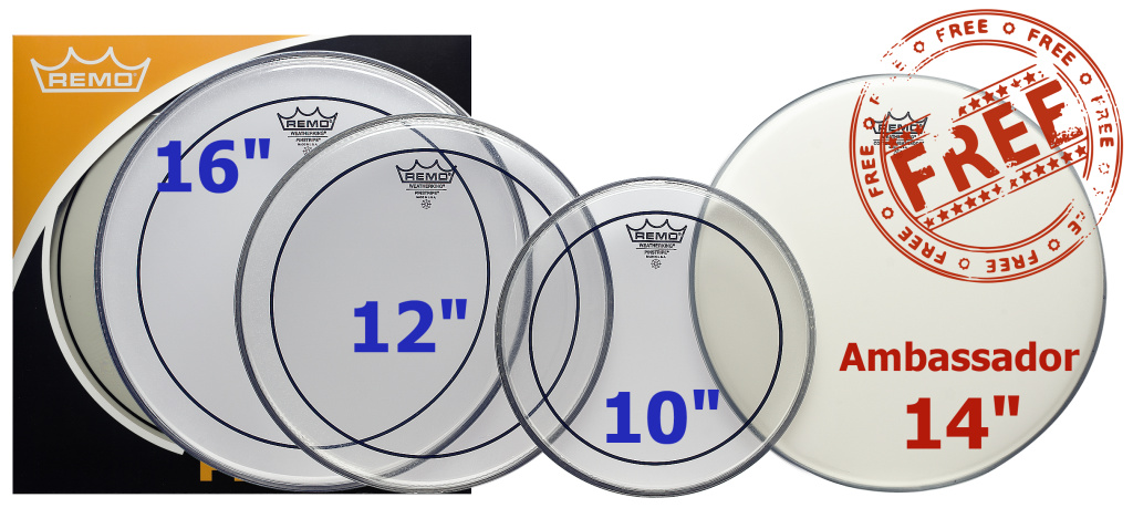 Pro Pack (Pinstripe transparente 10", 12", 16" + Ambassador sablée 14" gratuite)