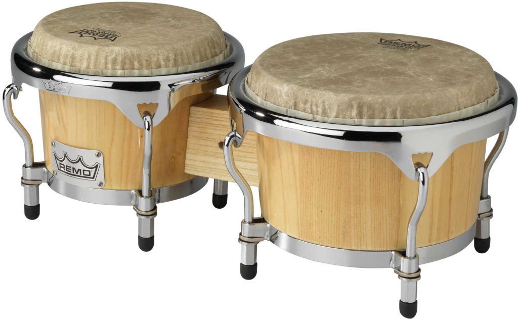 Bongo de 7" et 8,5" en bois de couleur naturelle, Crown Percussion