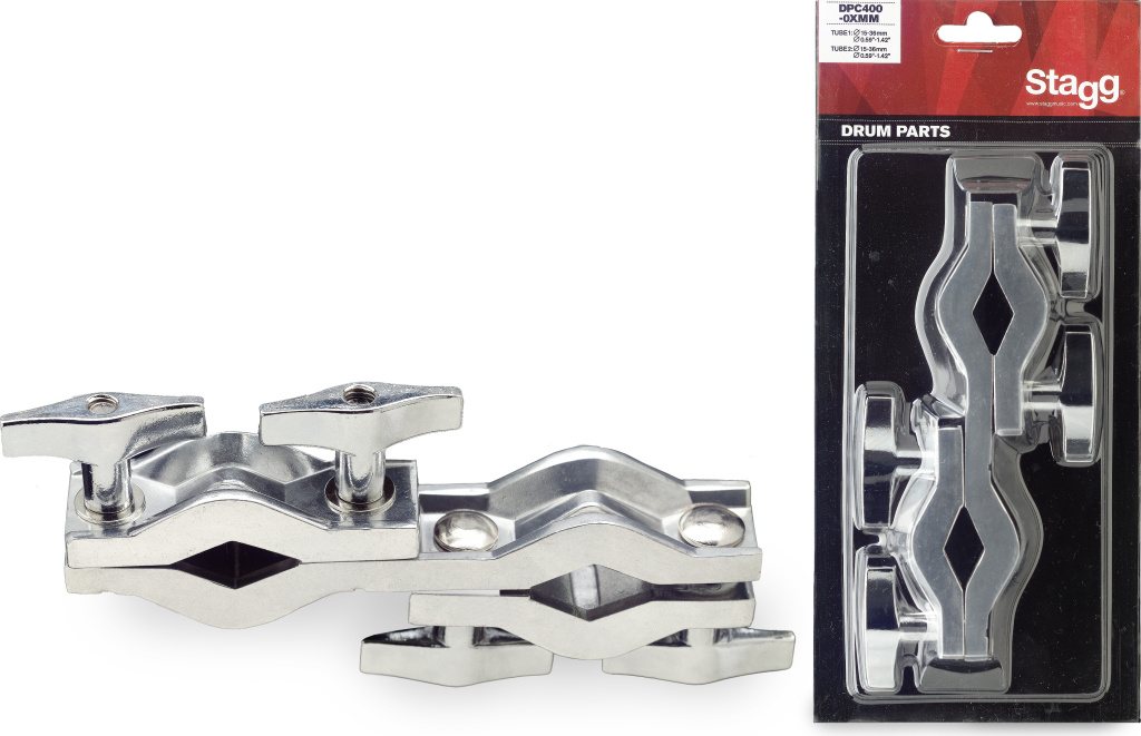 Pince de fixation basique pour 2 tubes