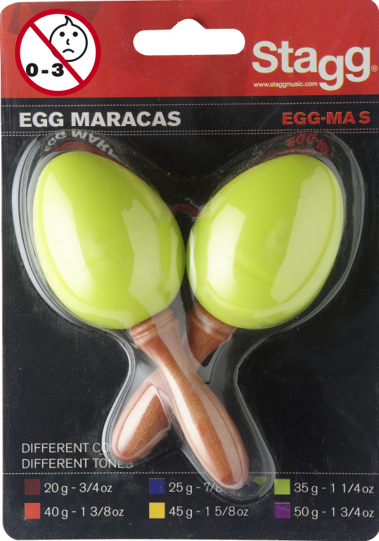 Paire de maracas oeufs en plastique