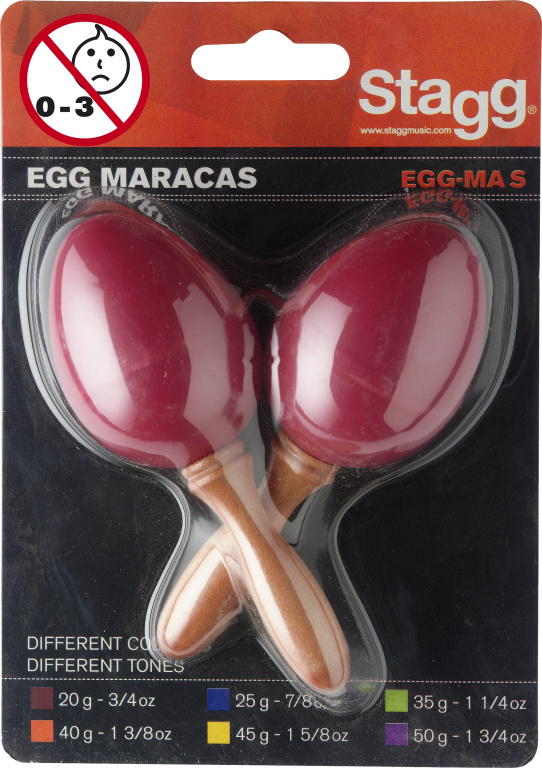 Paire de maracas oeufs en plastique