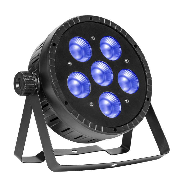 Flat ECOPAR 6 LightTheme™ spotlight avec 6 x 30-watt RGBW (4 en 1) LED