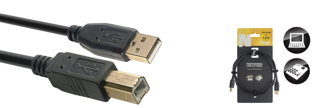 Câble USB 2.0, USB A/USB B (m/m), 1,5 m