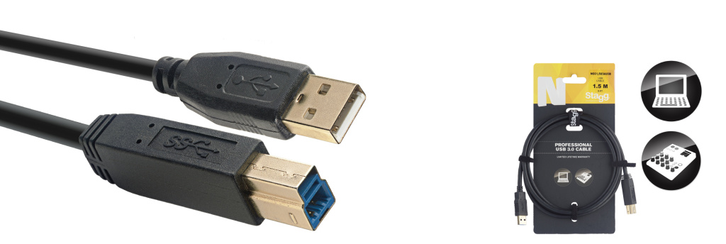 Câble USB 3.0, Série N - USB A mâle / USB B mâle