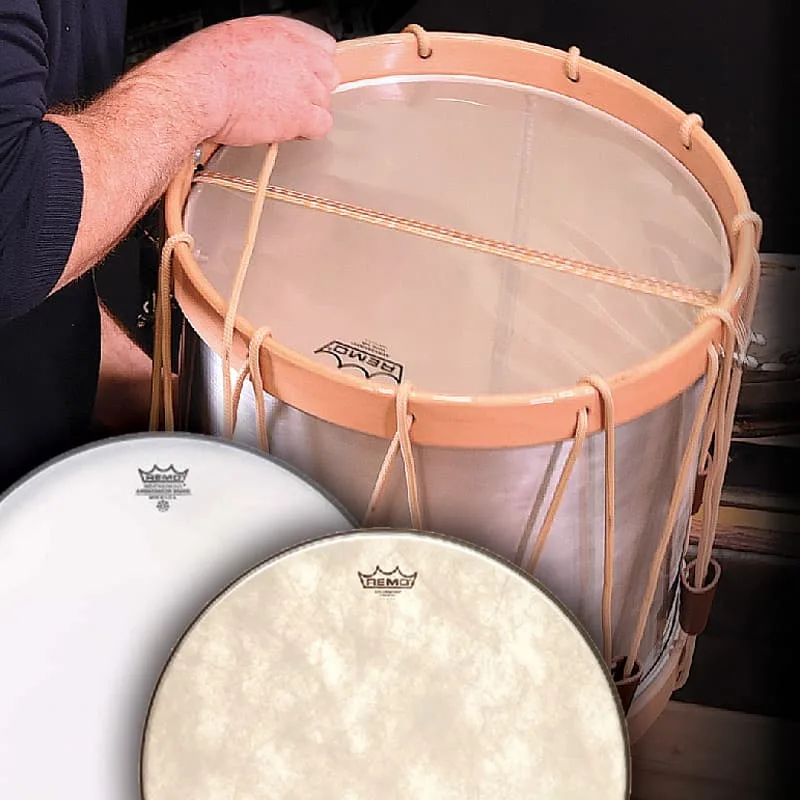 Changement des 2 peaux (frappe ET timbre) - Tambour à corde