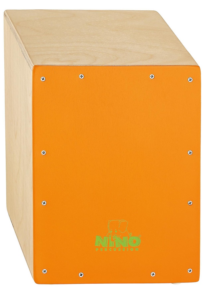 CAJON NINO 13", BOULEAU, FACADE ORANGE
