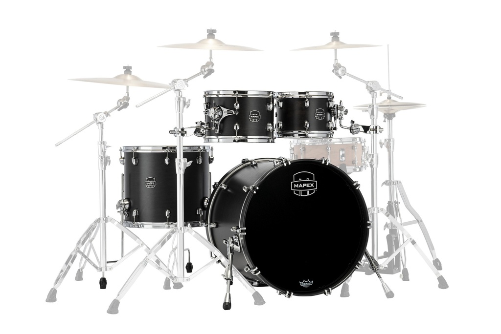 Batterie MAPEX Saturn 4 futs satin black Rock - GC22