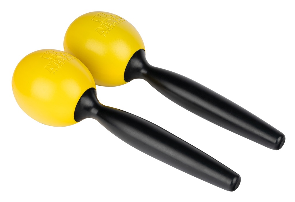 MARACAS NINO PLASTIQUE RONDS MED JAUNE