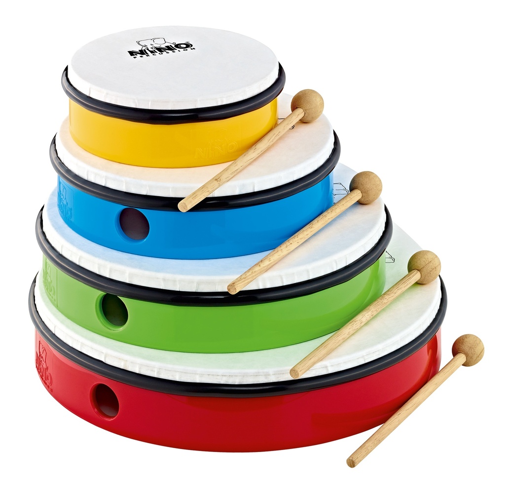 SET 4 TAMBOURINS 6-8-12-12" NINO + HOUSS