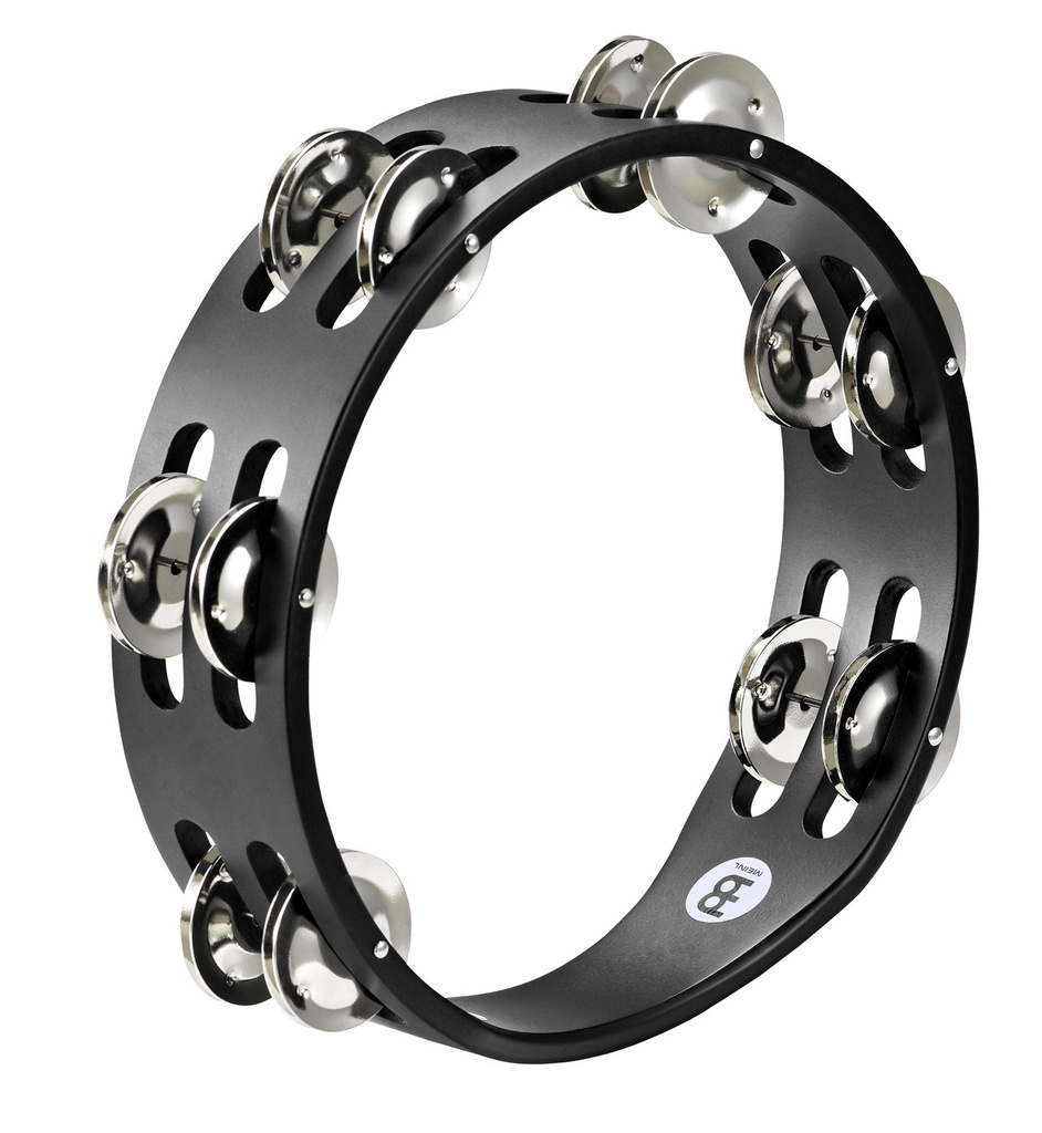 TAMBOURIN BOIS MEINL 8" NOIR CYMB ACIER