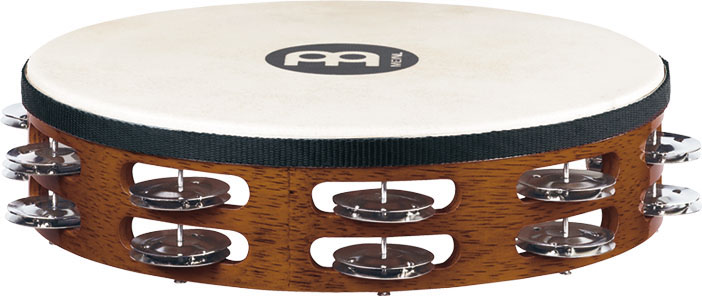 TAMBOURIN MEINL BOIS AVEC PEAU BRUN