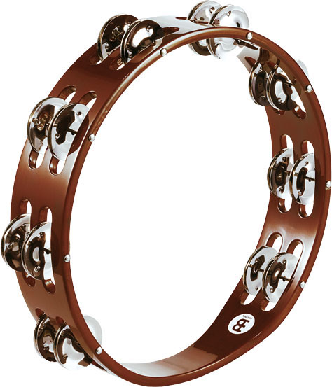 TAMBOURIN MEINL BOIS BRUN 2R CYMB NICKEL