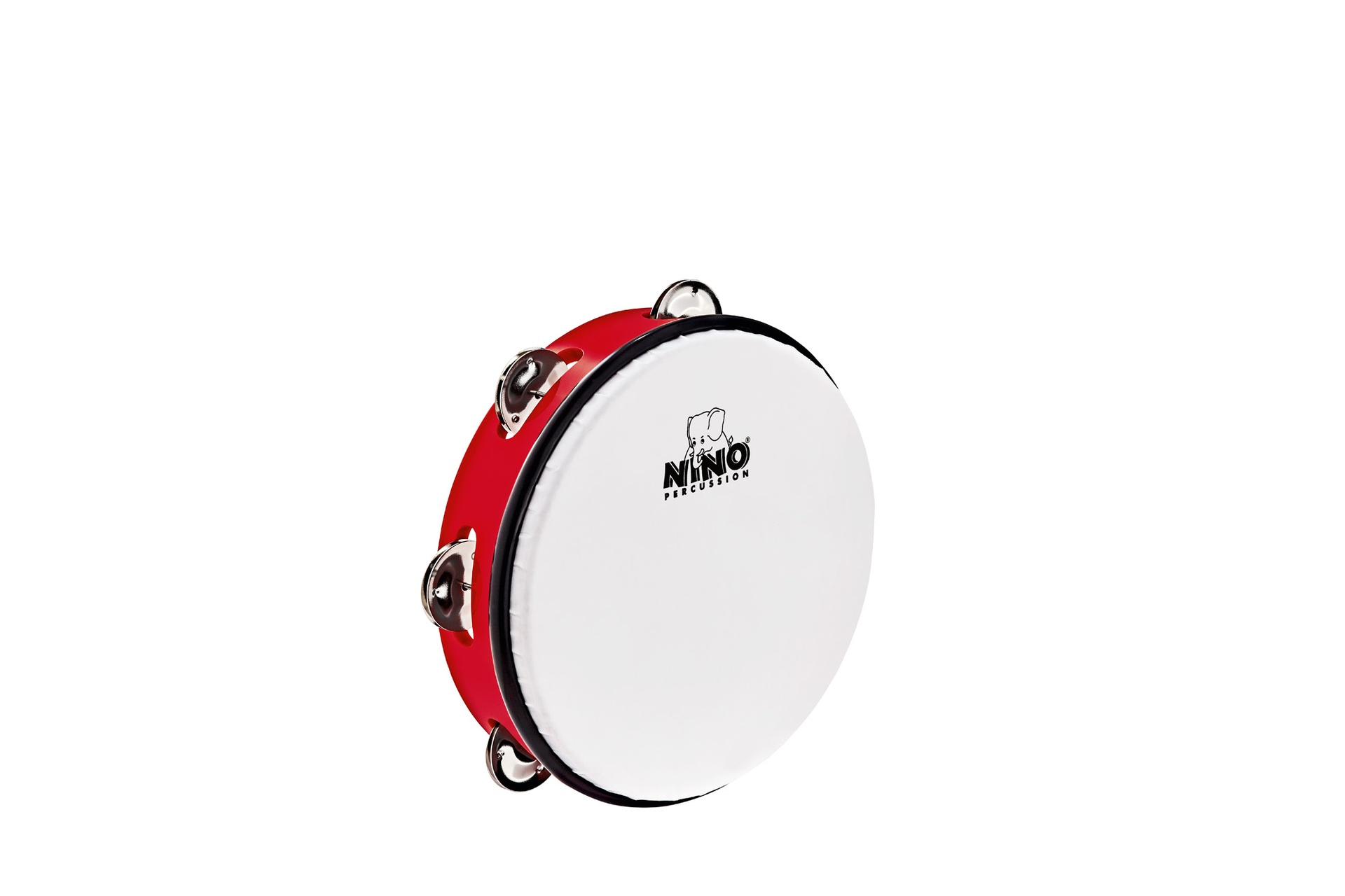 TAMBOURIN NINO ABS 10" +CYMB, ROUGE