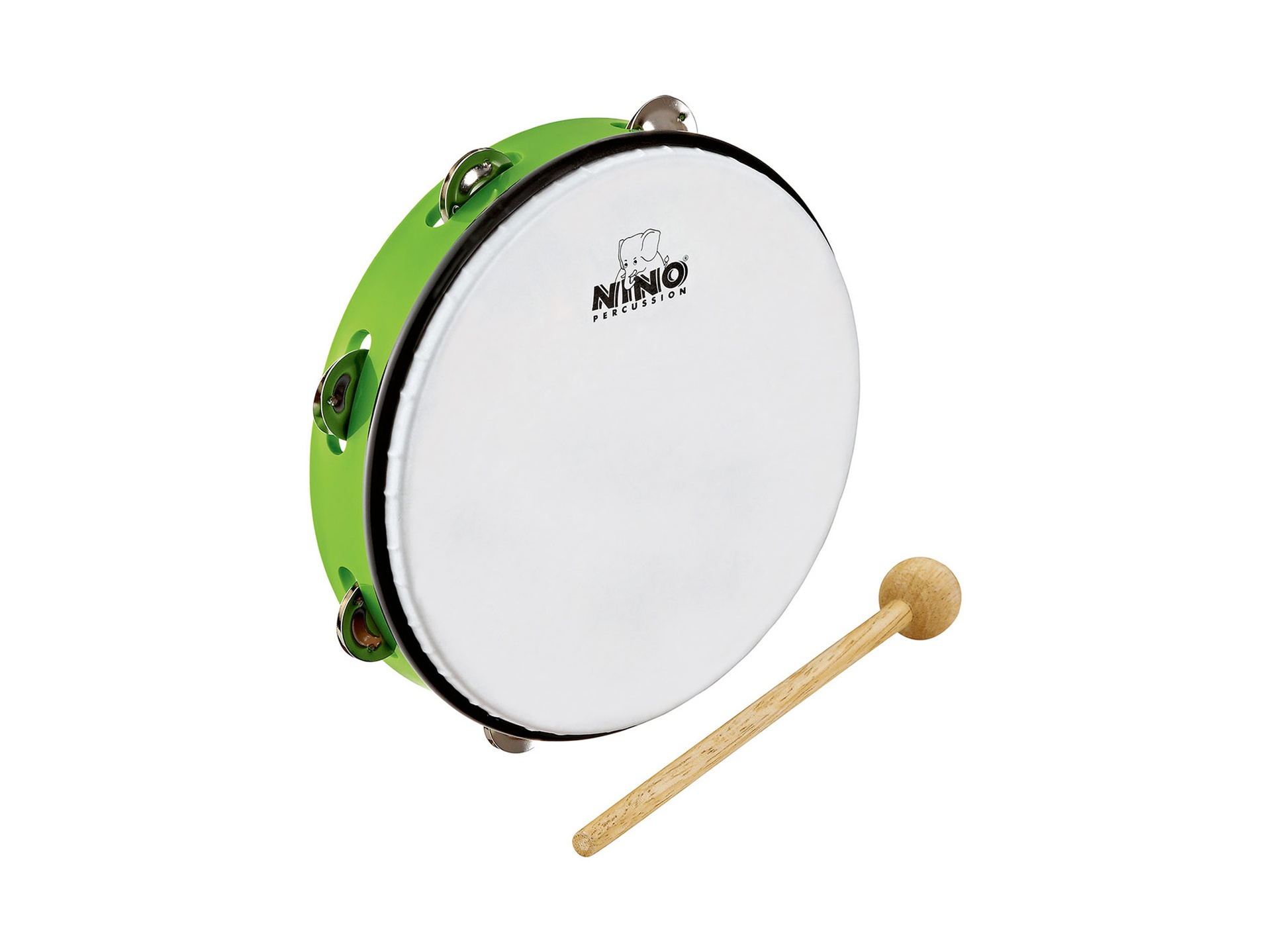 TAMBOURIN NINO ABS 8" + CYMB. VERT