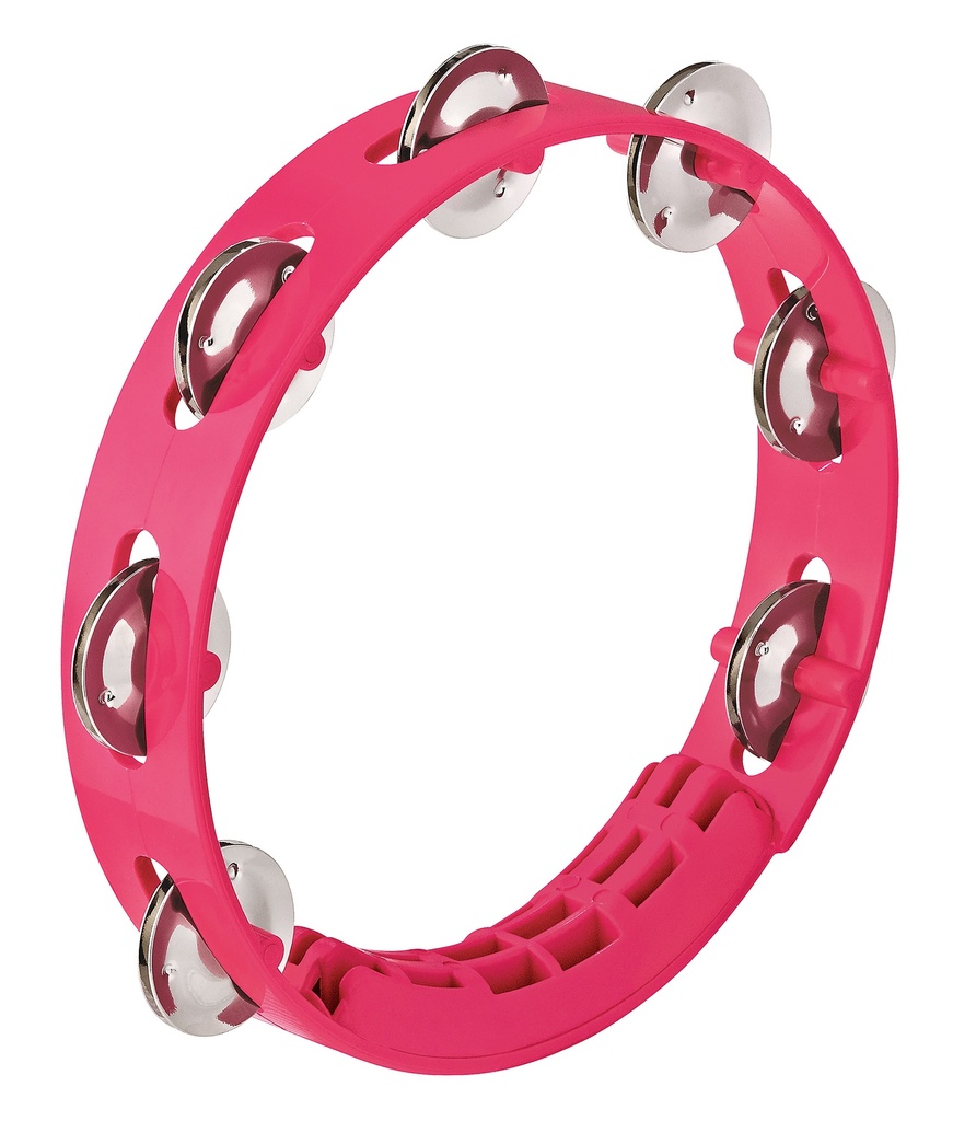 TAMBOURIN NINO ABS 8"/1 RANG ROSE