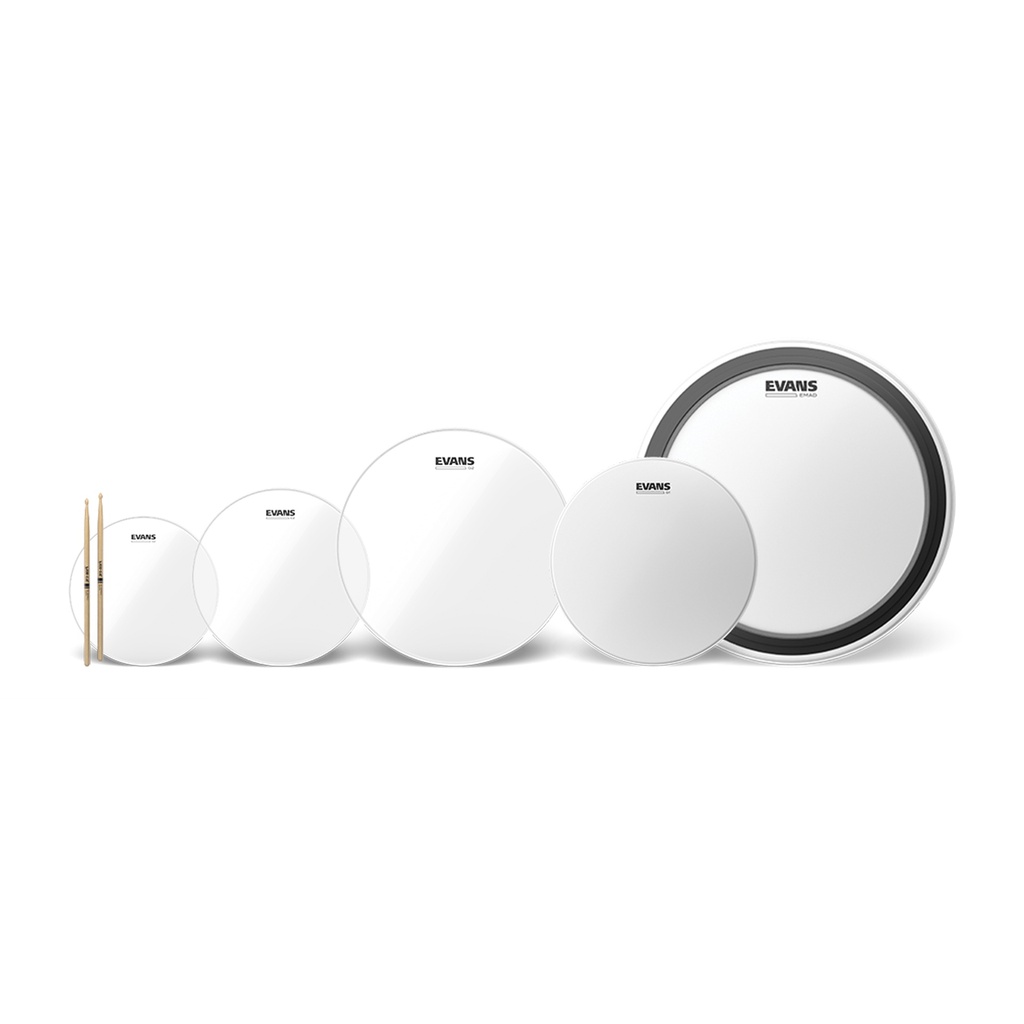 EVANS American Upgrade Rock Pack (10", 12", 16"), with 22" EMAD