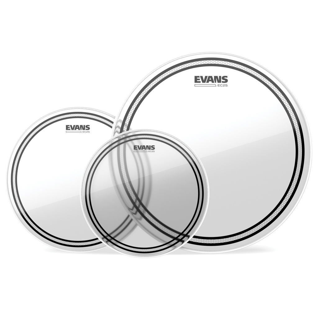 EVANS EC2 Tompack, Clear, Standard (12 ", 13 ", 16 ")