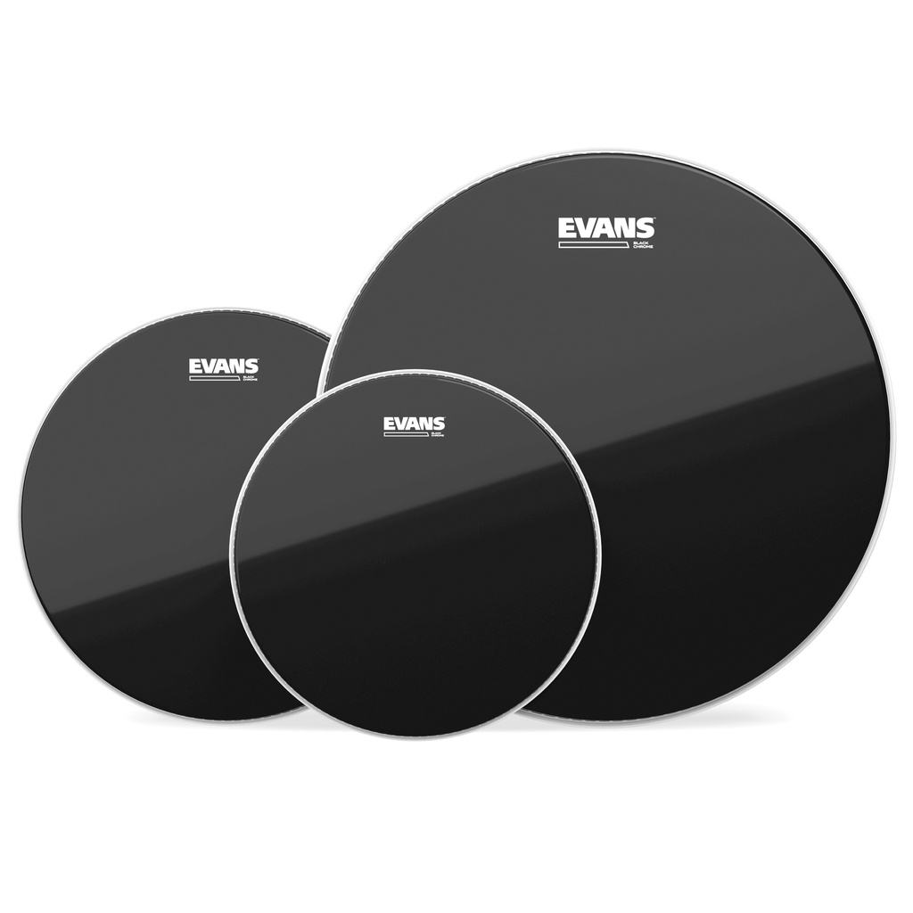 EVANS Black Chrome Tompack, Rock (10 ", 12 ", 16 ")