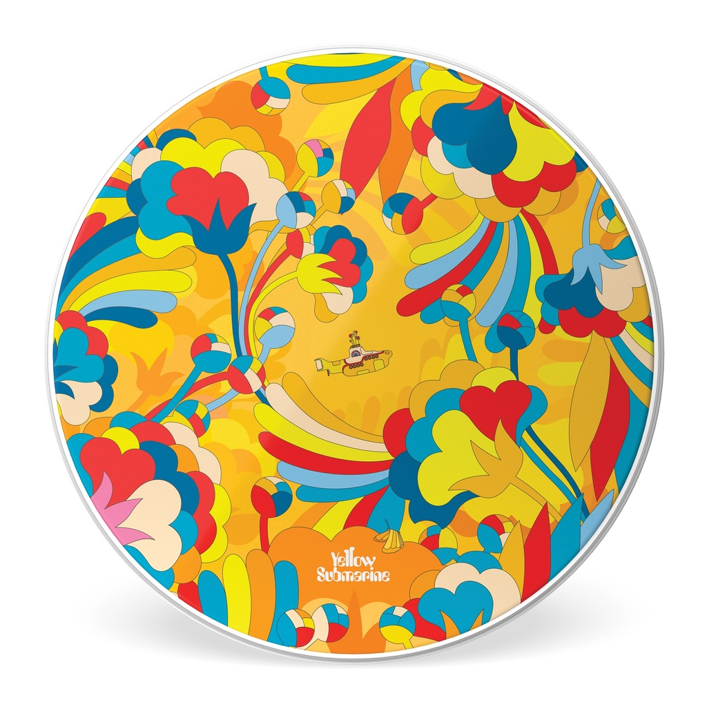 EVANS Yellow Submarine Resonant Bass Drumhead, Primrose Prairie, 20 "