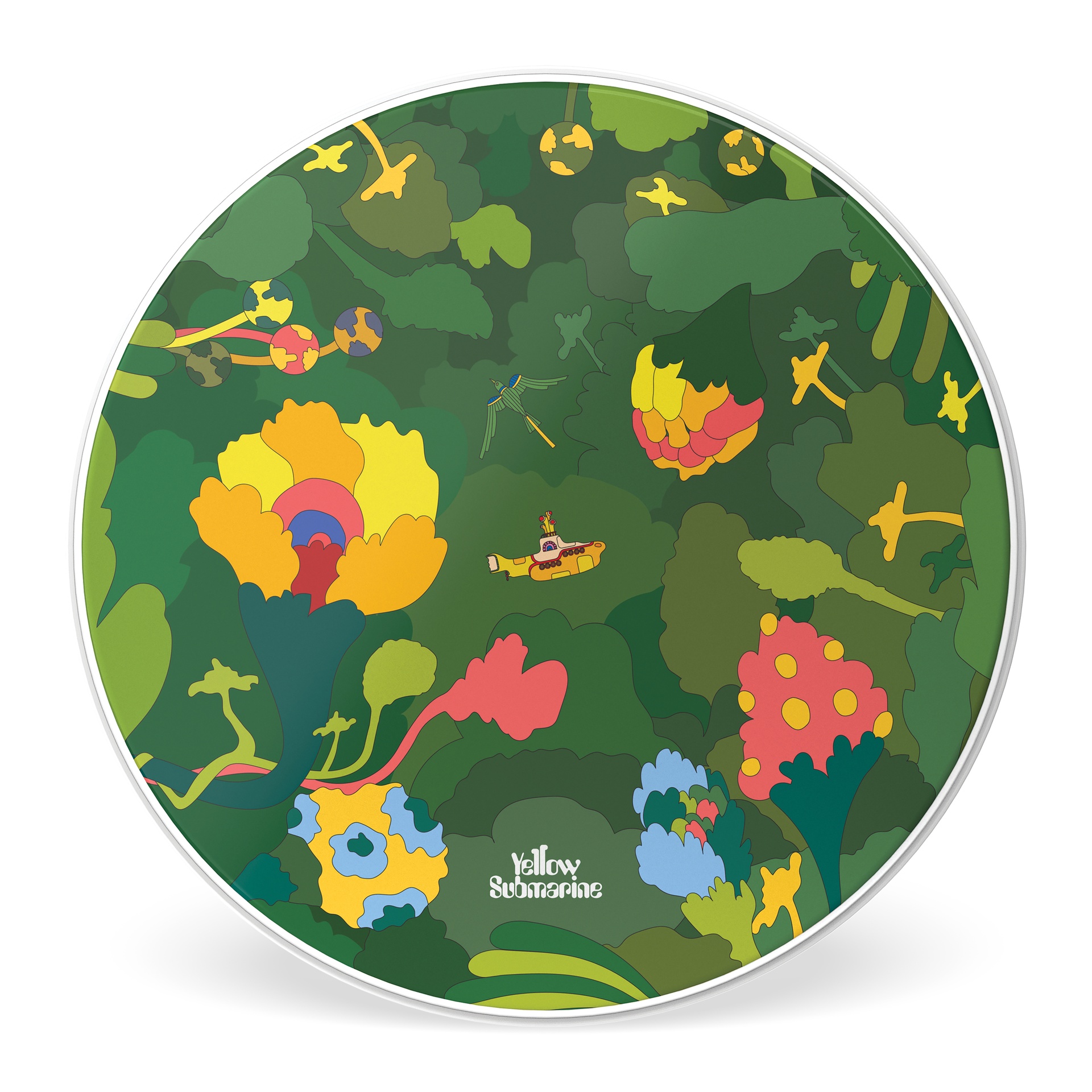 EVANS Yellow Submarine Resonant Bass Drumhead, Pepperland Woods 20 "
