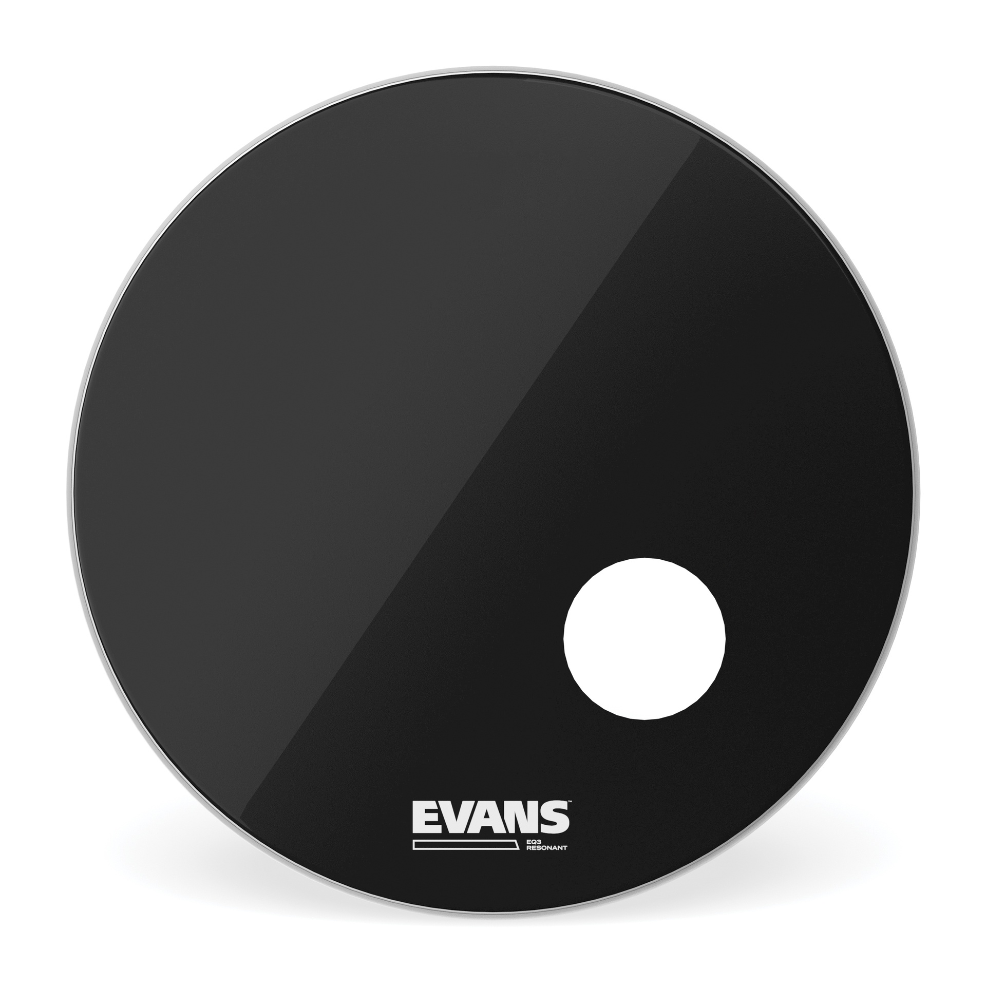 EVANS EQ3 Resonant Black Bass Drum Head, 22 "