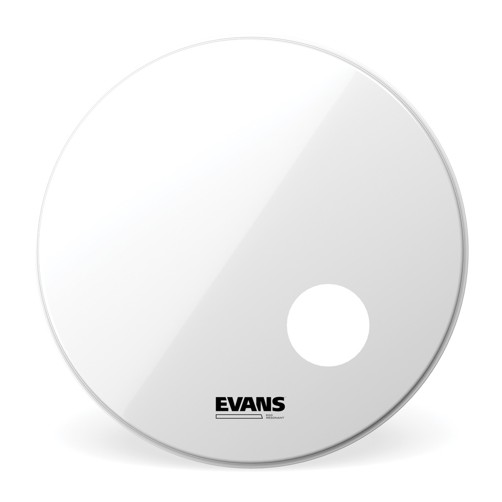 EVANS EQ3 Resonant Smooth White Bass Drum Head, 20 "