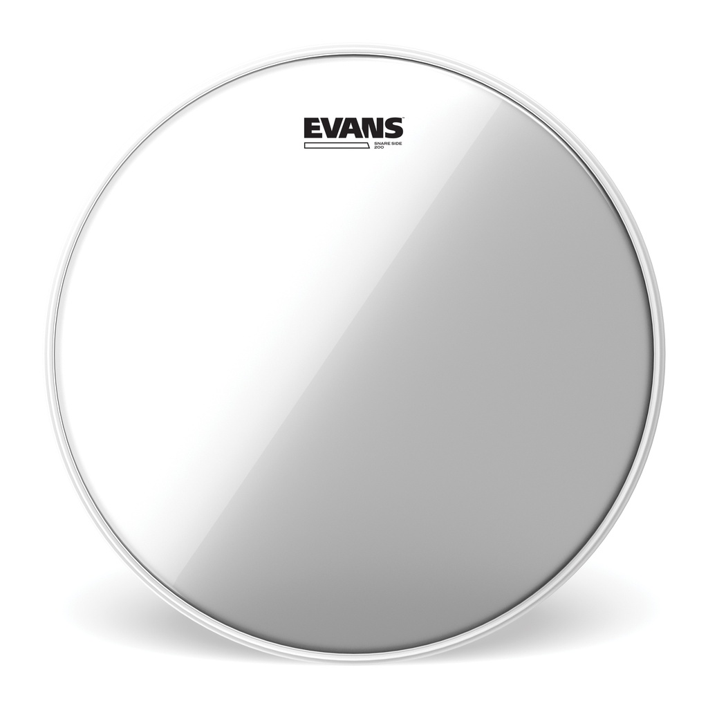 EVANS Clear 200 Snare Side Drum Head, 12 "